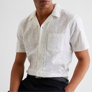 Express embroidered white shirt